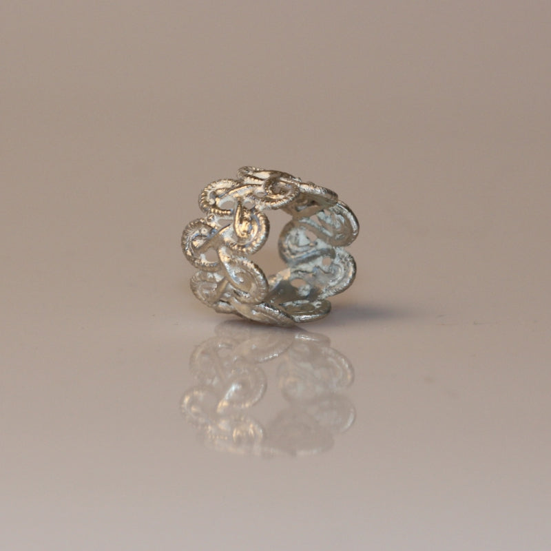 Silver Lace ring - wide I