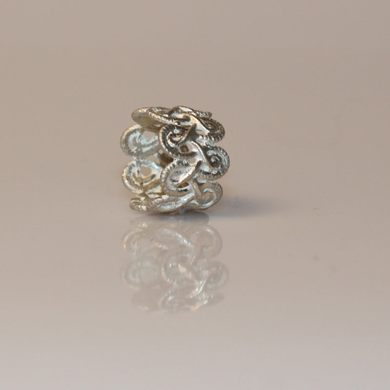 Silver Lace ring - wide I