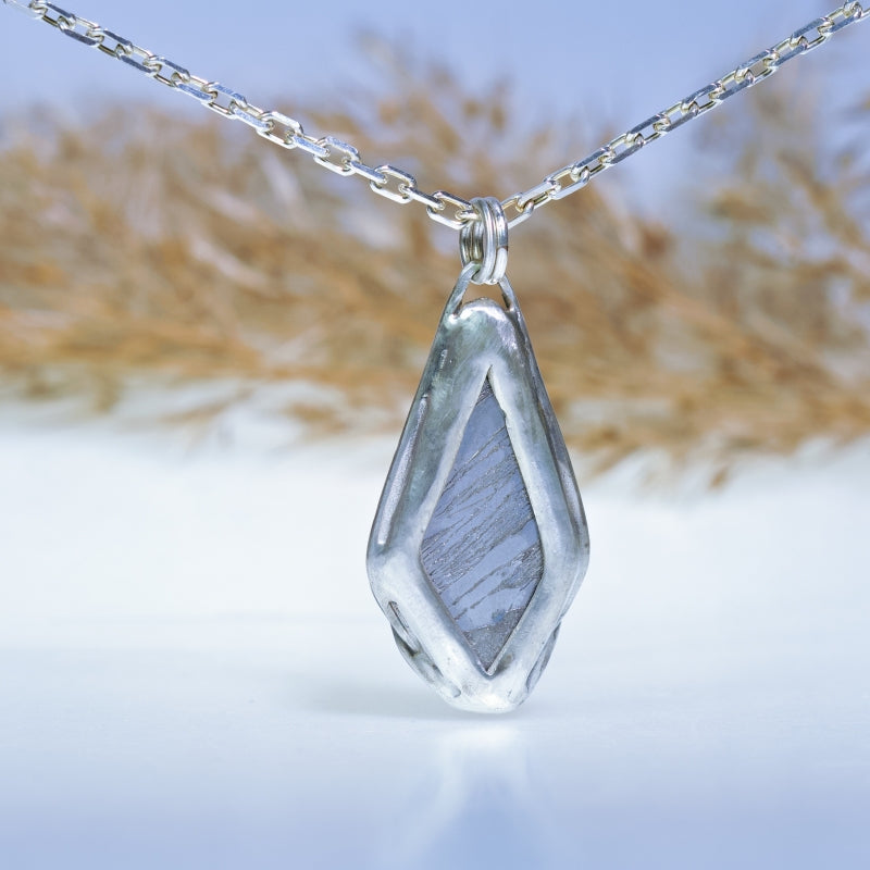 Necklace with Seymchan meteorite