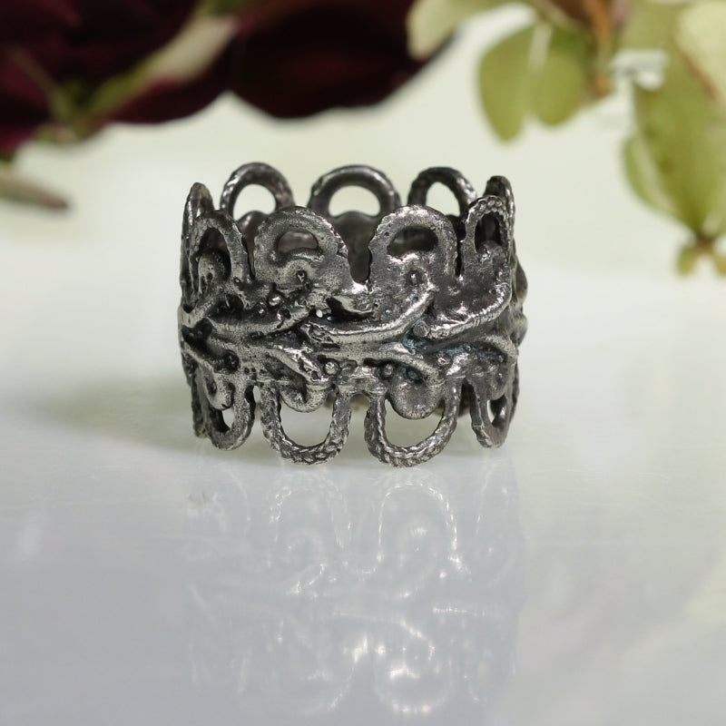 Ring Lace massive oxidize