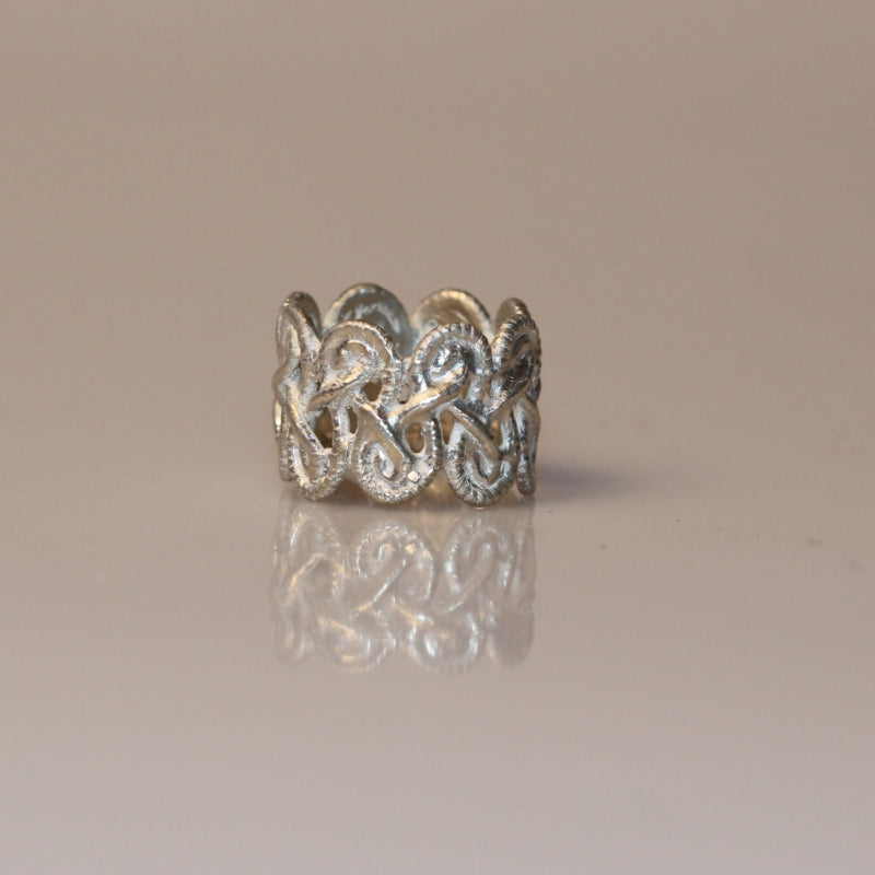 Silver Lace ring - wide I