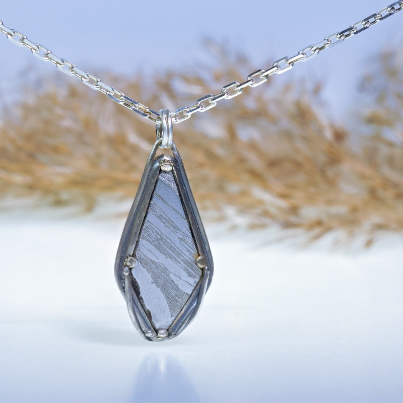 Necklace with Seymchan meteorite
