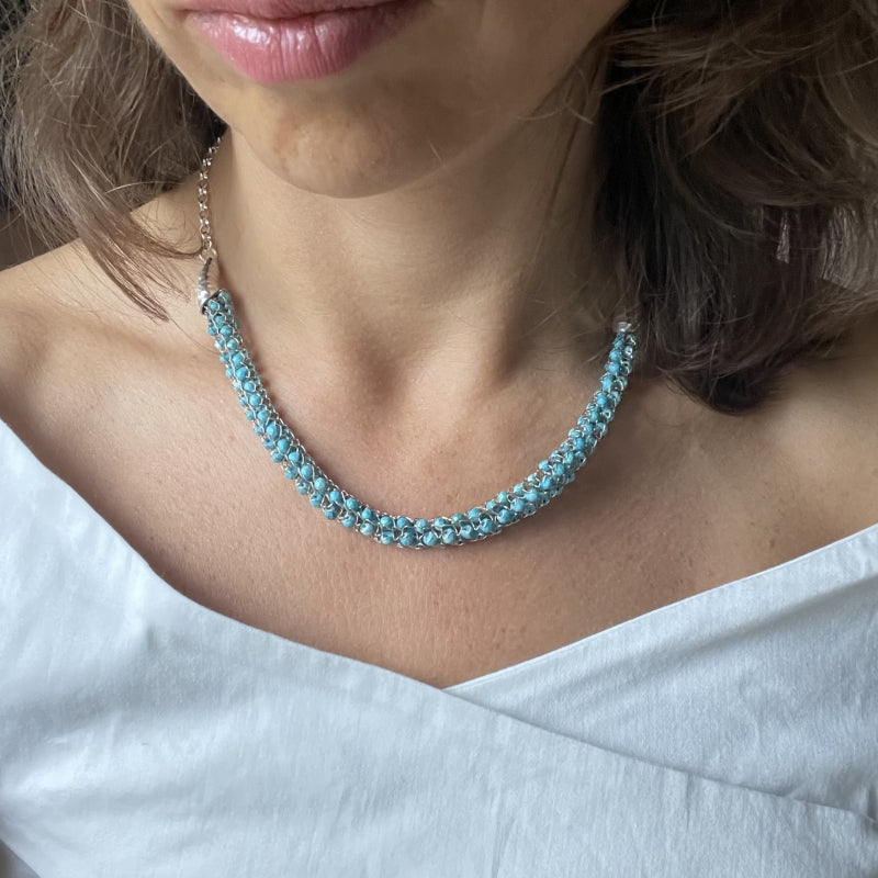 Energy necklace with turquoises