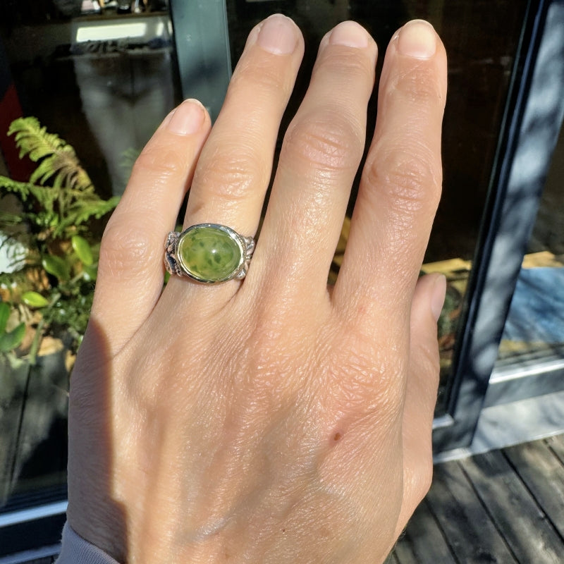 Lace ring with grossular garnet