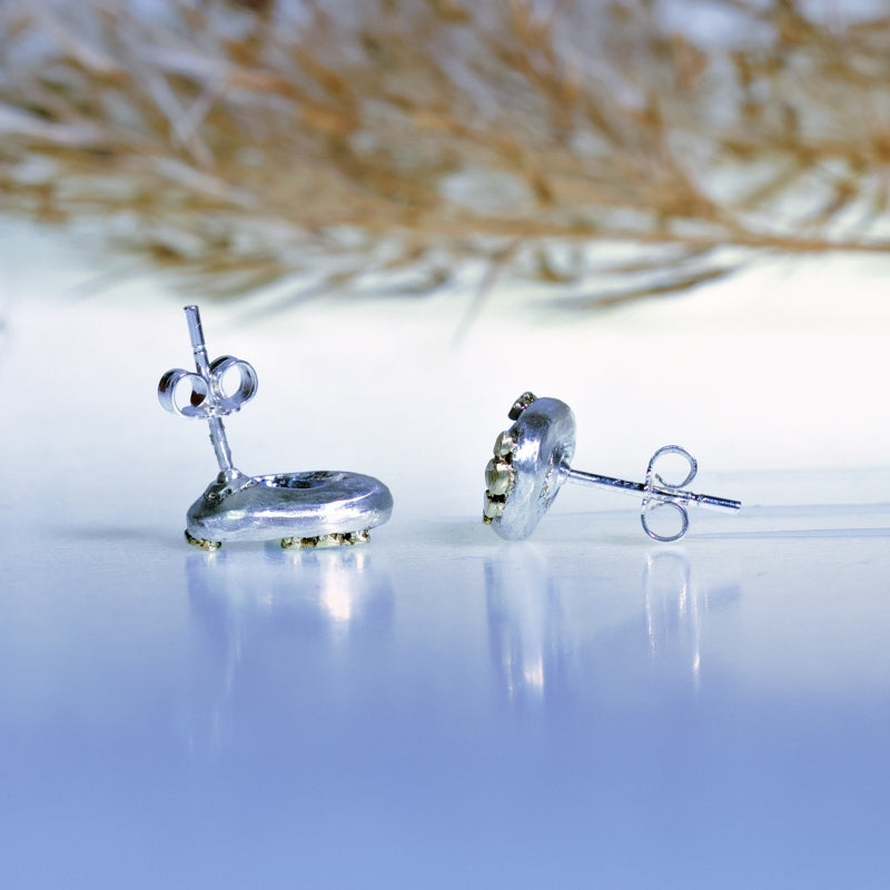 Stud earrings with turquoise