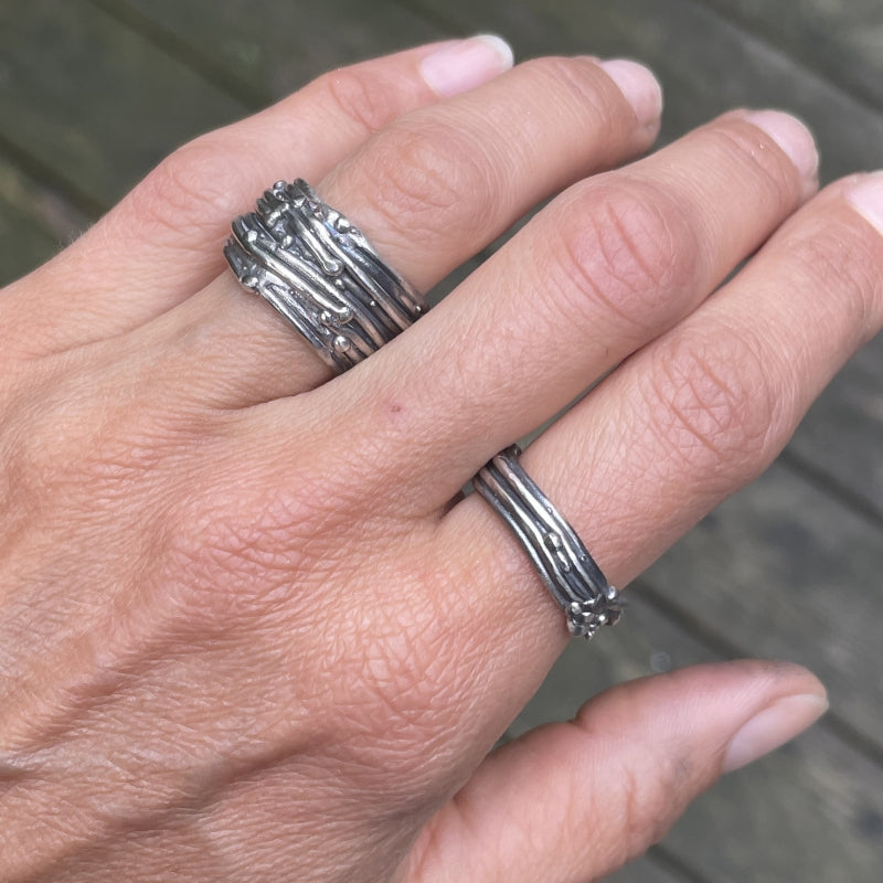 Sterling silver Galaxy ring - thin