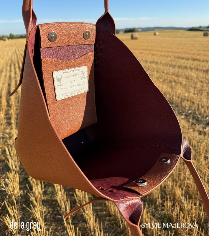 Bag Bella Large with silver heart and tourmaline