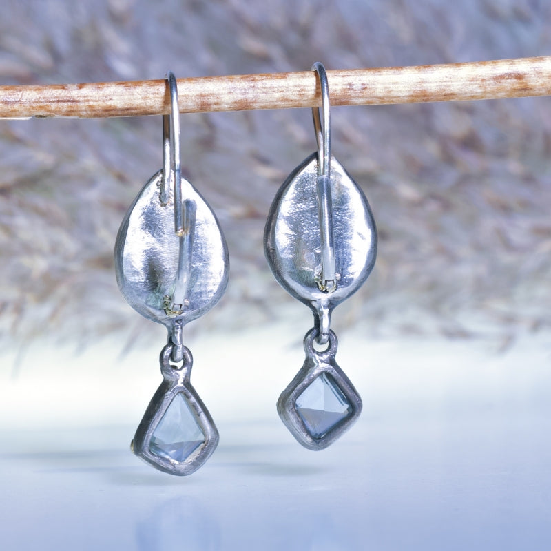 Earrings with larimar and aquamarine