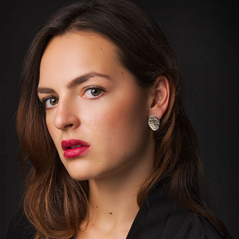 Bigger stud oval earrings Harmony