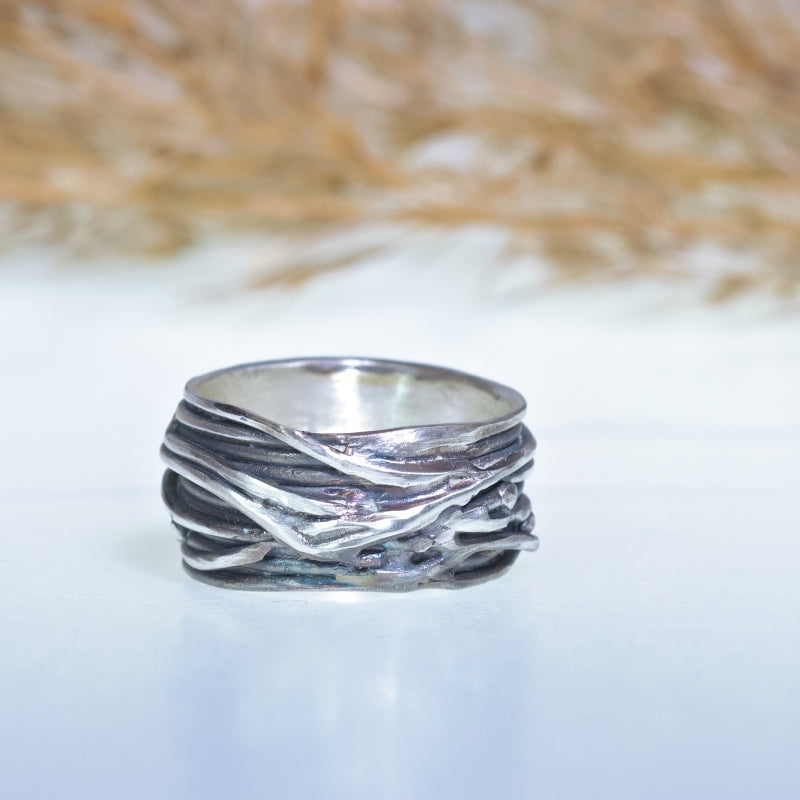 Sterling silver Galaxy ring - wide