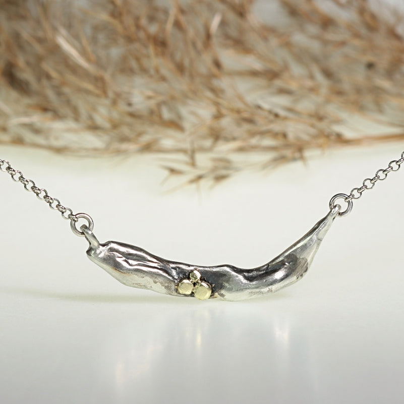 Necklace Simply metals with three gold dots