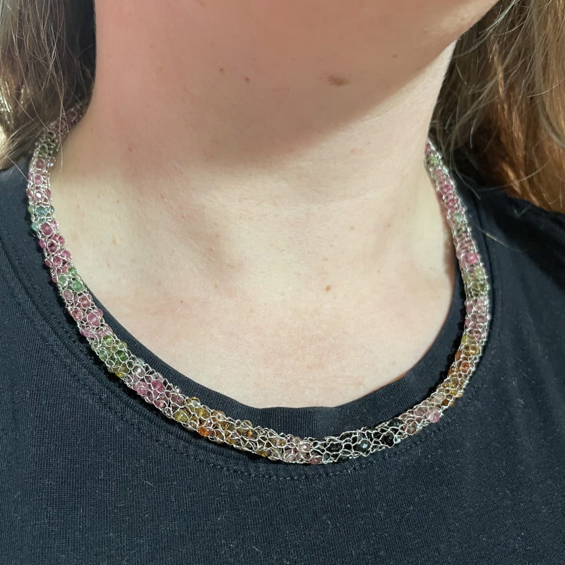 Necklace Energy with tourmalines - fine