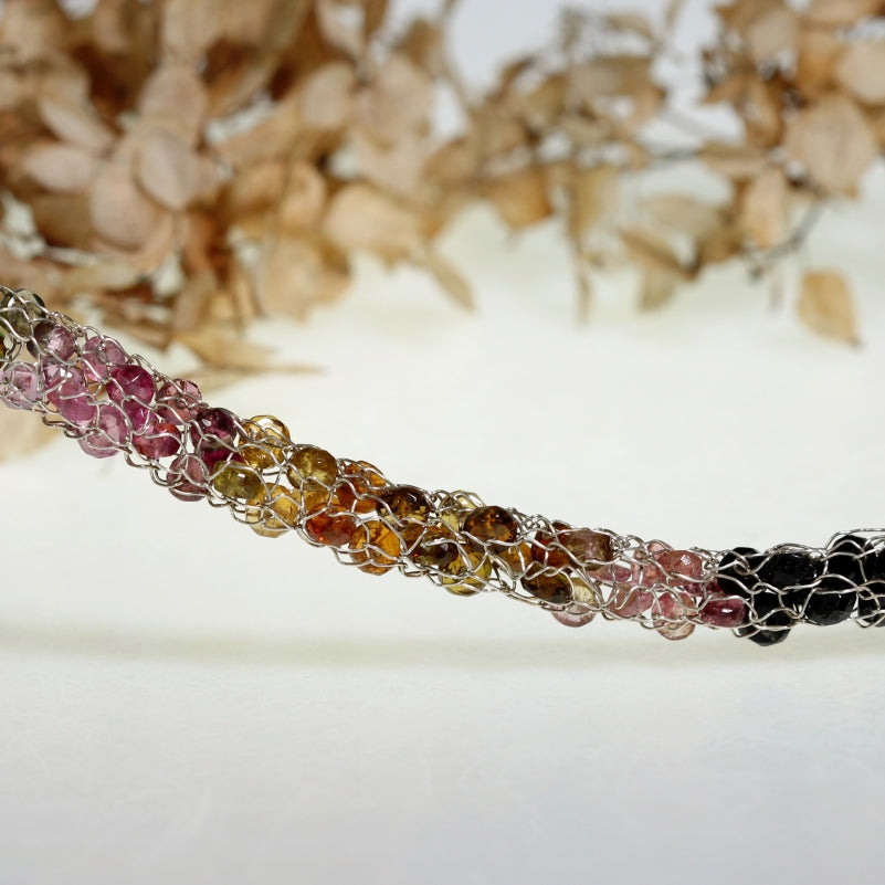 Necklace Energy with tourmalines - fine