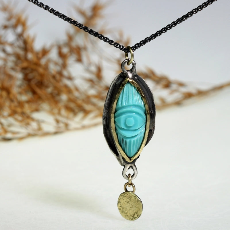 Necklace EYE with turquiose