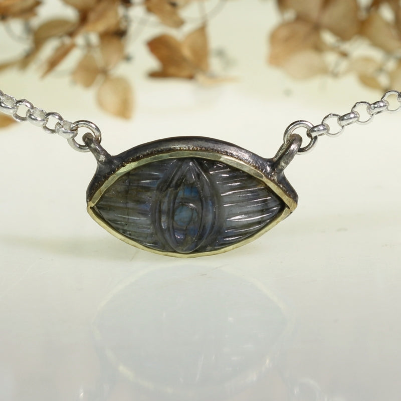 Necklace with labradorite - third eye