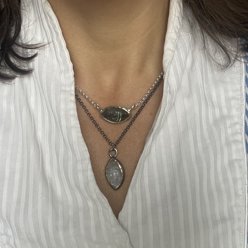Necklace with labradorite - third eye