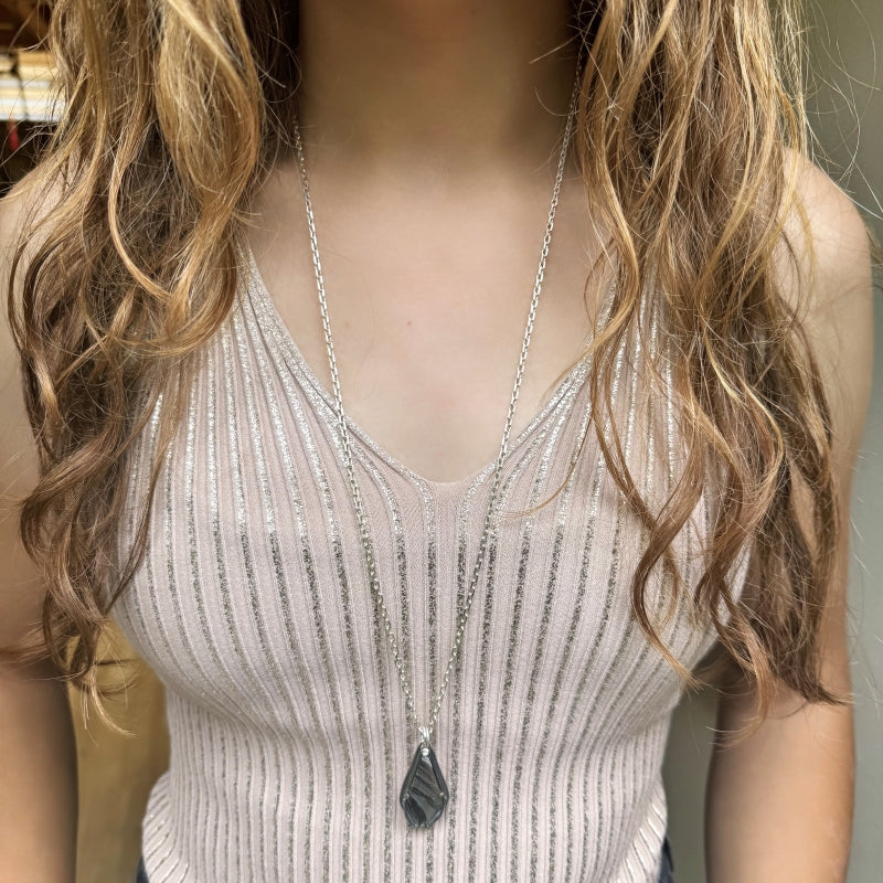 Necklace with Seymchan meteorite