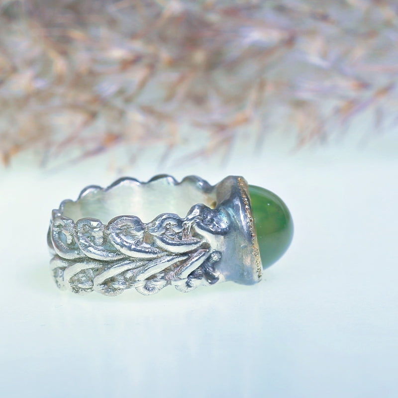 Lace ring with grossular garnet
