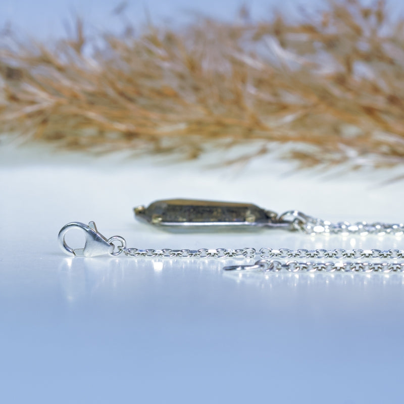 Necklace with “golden stone”- pyrite in quartz