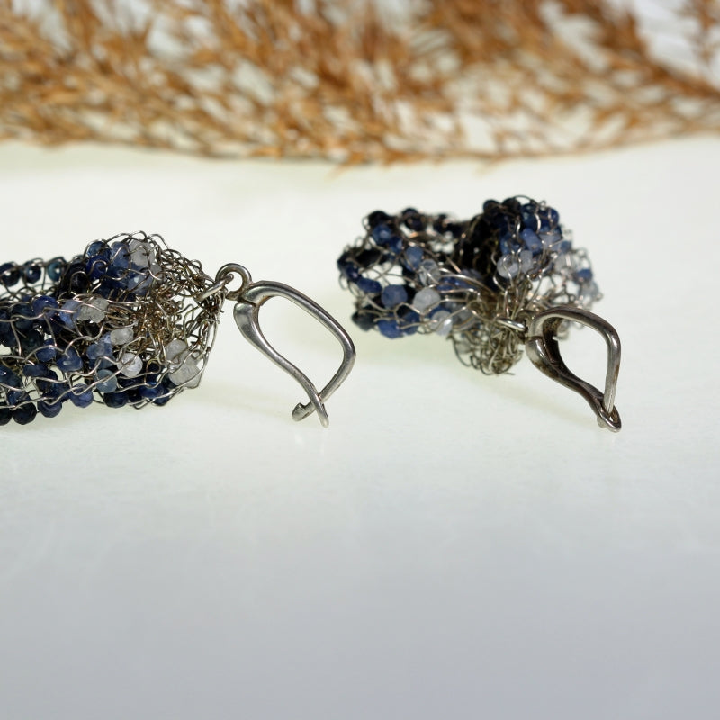 earrings Energy two circles with sapphires