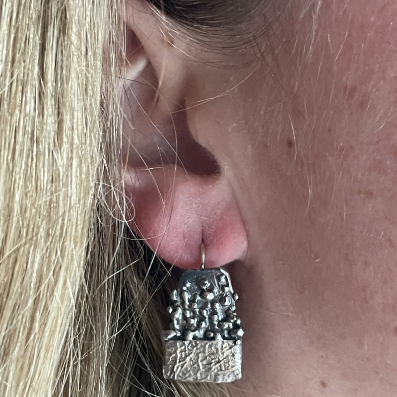 hanging earrigns Earth and Moon