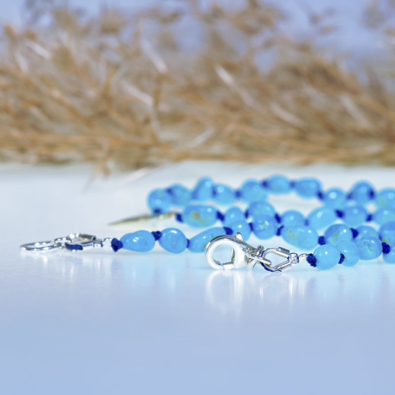 Necklace Spirit with turquoise and yellow heart