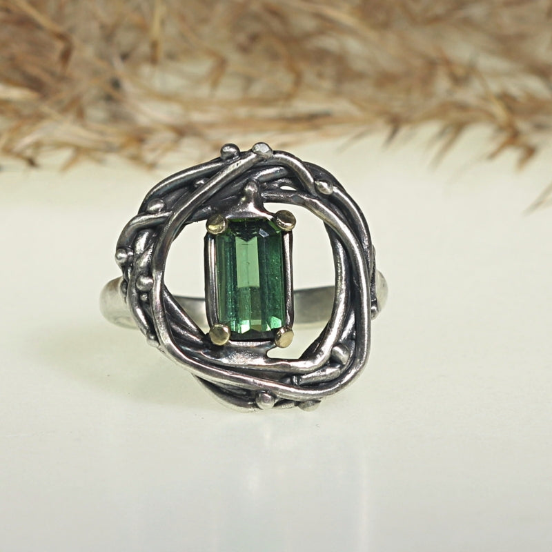 Ring Galaxy with green tourmaline