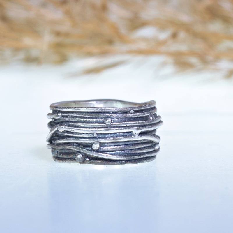 Sterling silver Galaxy ring - wide