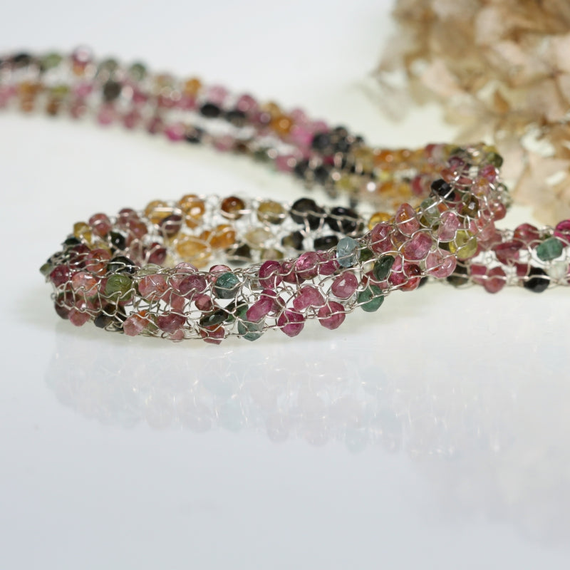 Energy necklace with tourmalines - thick