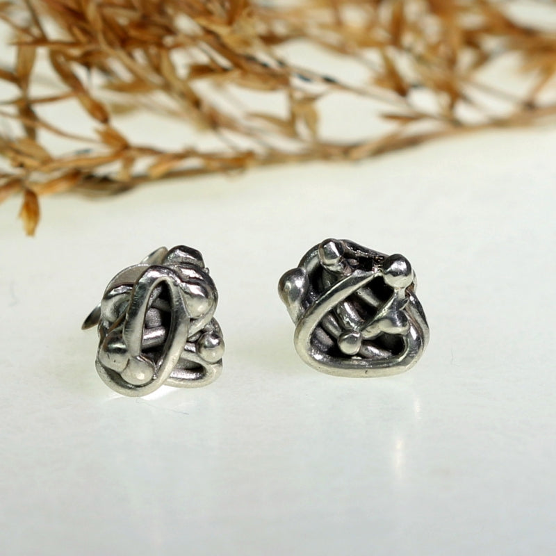 Stud sterling silver Galaxy earrings