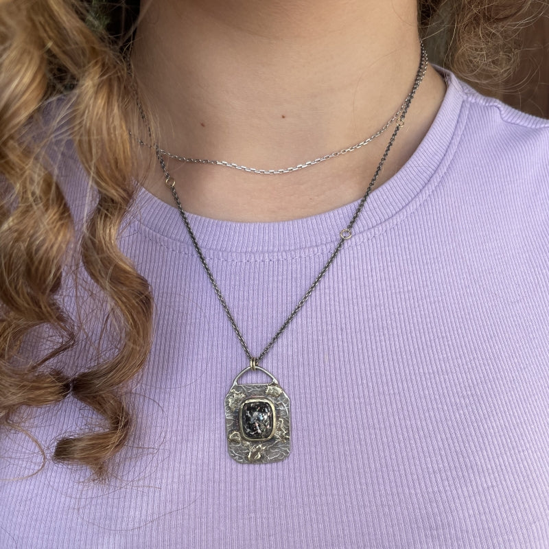 Necklace with leopard opal from Mexico