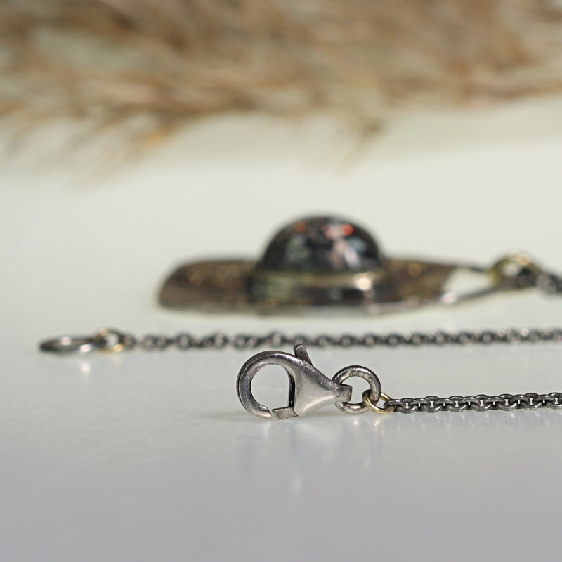 Necklace with leopard opal from Mexico